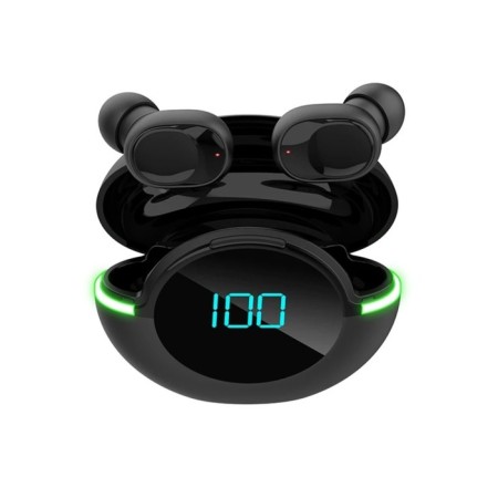 Wireless headphones VBT 1.17, TWS, vacuum, BT5.1, 30/200 mAh, backlight, black-1