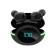 Wireless headphones VBT 1.17, TWS, vacuum, BT5.1, 30/200 mAh, backlight, black