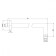 Holder for the tropical shower Lemark LM5887C, 421 mm, chromium color