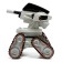 Luno Road tank, radio control, sound, shoots gel bullets, white
