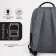 A backpack on a zipper, "saxi", a laptop department, gray color