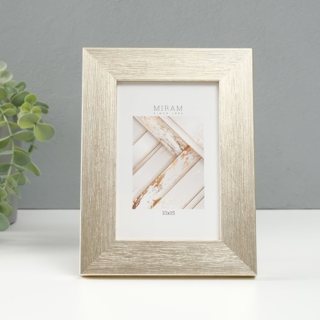 Photo frame Plastic Gallery 10x15 cm, 651622 Silver (plastic screen)