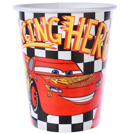 Paper glass "Happy Birthday!", 250 ml, cars-1