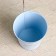 Kashpo "Bucket Björn" with a sign for records, blue, 10x8x10cm