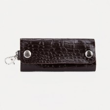 Key on the buttons, length 12 cm, 7 carbines, brown color