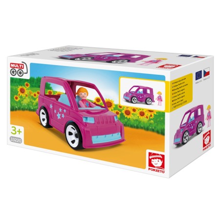 EFKO Multigo City car, with a driver, pink color-1