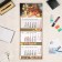 Calendar wall -quarter -quarterly premium trio "still life" 2025, 34 x 84 cm