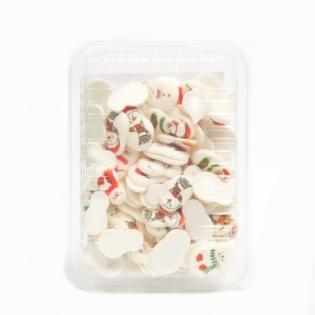 New Year. Sugar medallions Top Decor, "snowmen", 35 x 23 mm, set 63 pcs-1