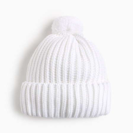 Female Winter hat, white color, size 56-60