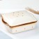 Baking capacity "Tetra with a lid" 2.5l / 29x24x11.5cm, caramel