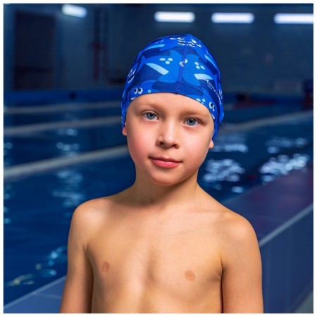 Шапочка для плавания детская ONLYTOP Swim «Акулы», тканевая, обхват 46-52 см-2