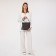Luggage bag on lightning, 2 outer pockets, long belt, gray color
