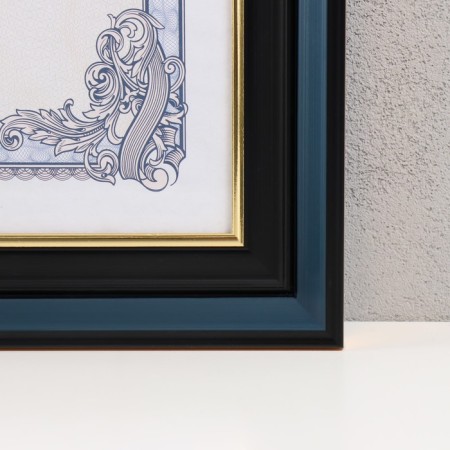 Photo frame Plastic format A4 "Norway" blue, black stroke 36.6x28 cm-1