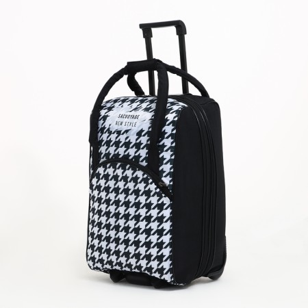 Small Small suitcase 20 "with a bag, a lightning department, with an extension, the color is black-1