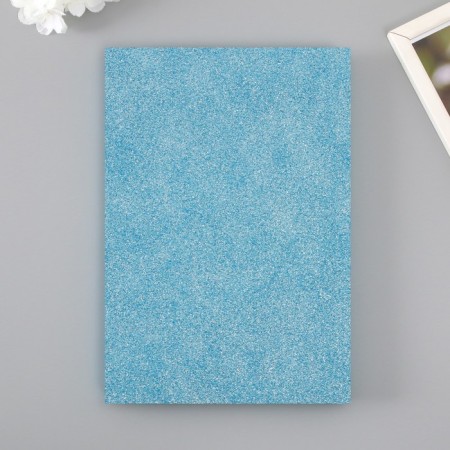 Foamiran glitter 2 mm, 20x30 cm, blue