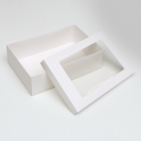 Folding box "white", with a window 30 x 20 x 9 cm-3