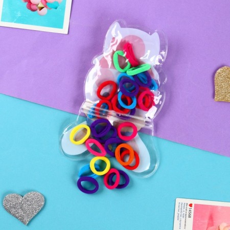 Hair elastic band "Fityulka" (set of 30 pcs) animals, 2 cm, mix-1