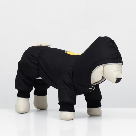 Combineson for animals, winter on fleece, XS (DS 18-20 cm, og 30-32 cm, ok 24 cm), black-2