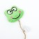 A toy for cats with cat mint and feathers "frog", 10 cm, with a tambourine