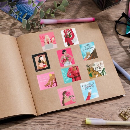 Stickers Set "Love yourself", 6 x 7 cm, 10 pcs-3