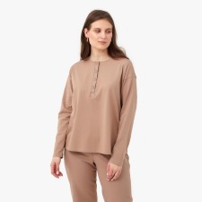 Women's longliva Minaku: Basic Line Beige Color, Rr. 48