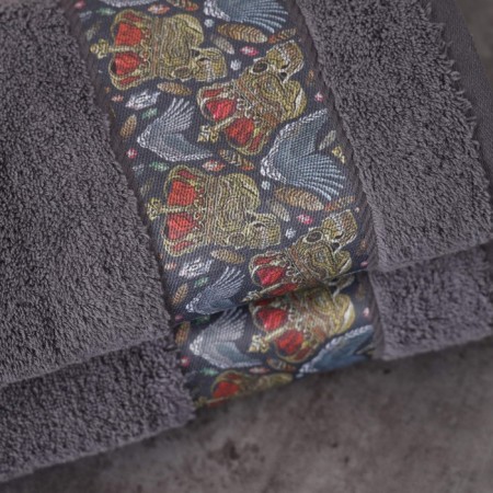 Terry towel Sofi de Marko Hamlet, 550 g, size 50x90 cm, color anthracite-2