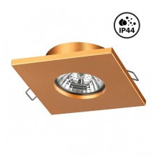 The lamp is built -in moisture -proof Novotech. Aqua, 50W, GU10, 24.5x85x85 mm, matte gold color