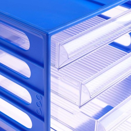 4-sectic "Istanm" file, blue case, transparent trays-2