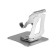 A phone stand, adjustable, folding, 360 ° rotation, metal, silver