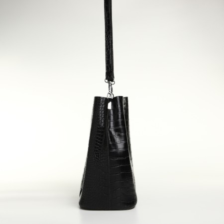 Women's bag on magnet Textura, average size, black color-3