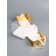 Box under the bento-port with ribbons, gold, 15.5 x 15.5 x 16 cm