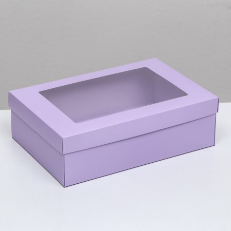 Folding box "lavender", with a window 30 x 20 x 9 cm