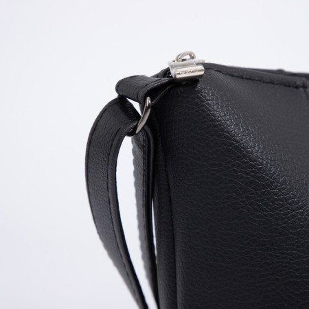 Bag Cross-Bodi with a zipper, external pocket, black color-3