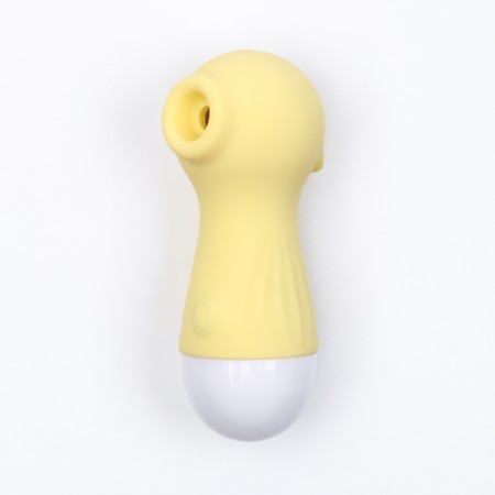 Contactly vacuum-wavy stimulator of the clitoris Lilo, ZU USB, silicone, yellow-2