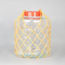 Glass jar, with a hole for a hydraulic plant, 25 l, color mix