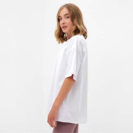 Women's T-shirt Basic Line Color White, Rr. 50-3
