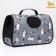 Bag - Animal Carrying "Playing Catets", gray, size S, 37.5 x 17 x 22 cm