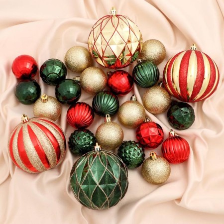 Set of balls plastic 38 pcs "New Year's masquerade" mix