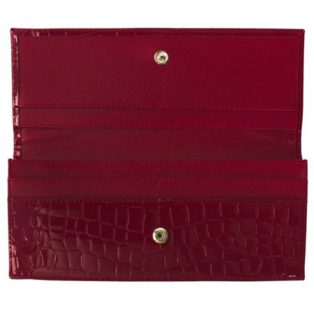 Nice purse, glossy skin, burgundy crocodile color-2