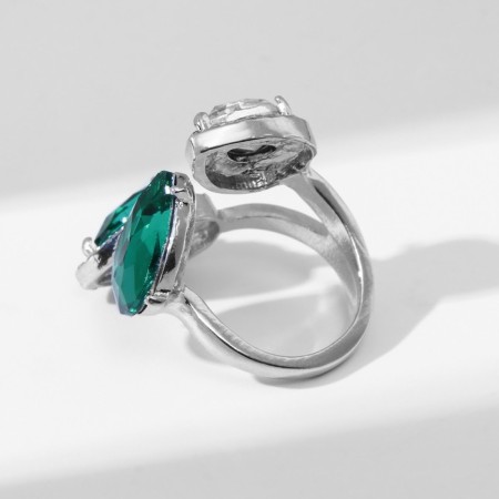 Ring "Jewelry" drop of trio, white-idle color in silver, dimensionless-3