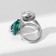 Ring "Jewelry" drop of trio, white-idle color in silver, dimensionless