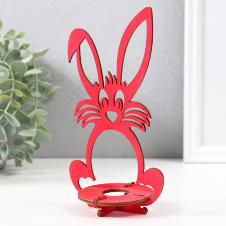 Easter stand "Hare" 9.3x6.5x17 cm (set 3 parts) red-3