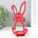 Easter stand "Hare" 9.3x6.5x17 cm (set 3 parts) red