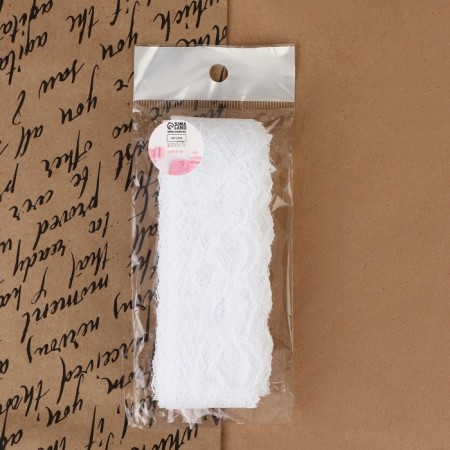 Capricon lace, 35 mm × 10 ± 1 m, white color-3