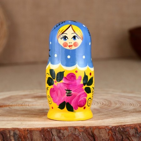 Nesting doll "Yellow Dress", 5 puppet, 11 cm-2