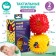 A set of developing tactile balls “numbers and letters”, with a squeak, 2 pcs, crumb I