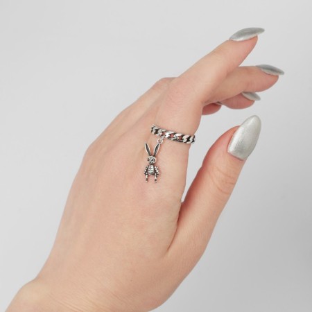 Ring "Jewelry" Bunny, Color Black Silver, Directive-2
