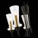 Suspended EVOLUCE lamp. Sle112403-05. Rammo. 5x40 watts, E14, 54x54x44 cm, black color
