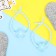 Hair elastic band "Cuckus" (set 2 pcs) stars, 3 cm, mix