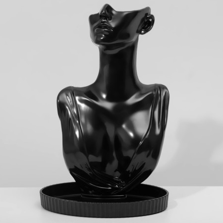 Bust for jewelry, 21 × 13.5 × 33 cm, black color-1